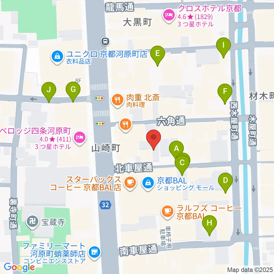 木屋町DEWEY周辺の駐車場・コインパーキング一覧地図