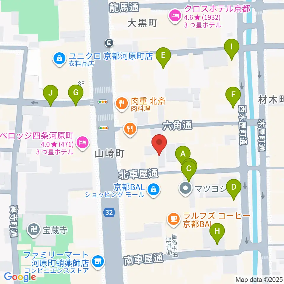 木屋町DEWEY周辺の駐車場・コインパーキング一覧地図
