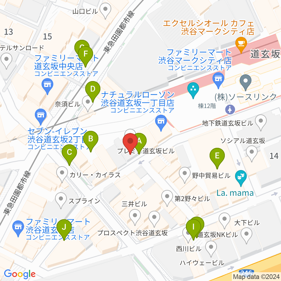 渋谷REX周辺の駐車場・コインパーキング一覧地図