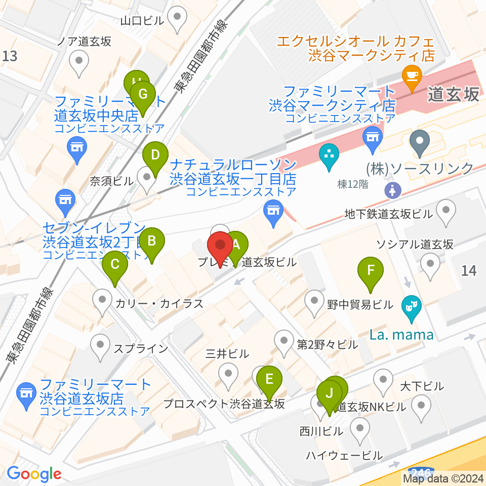 渋谷REX周辺の駐車場・コインパーキング一覧地図