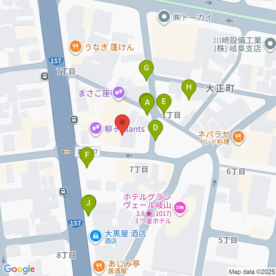 柳ヶ瀬アンツ周辺の駐車場・コインパーキング一覧地図