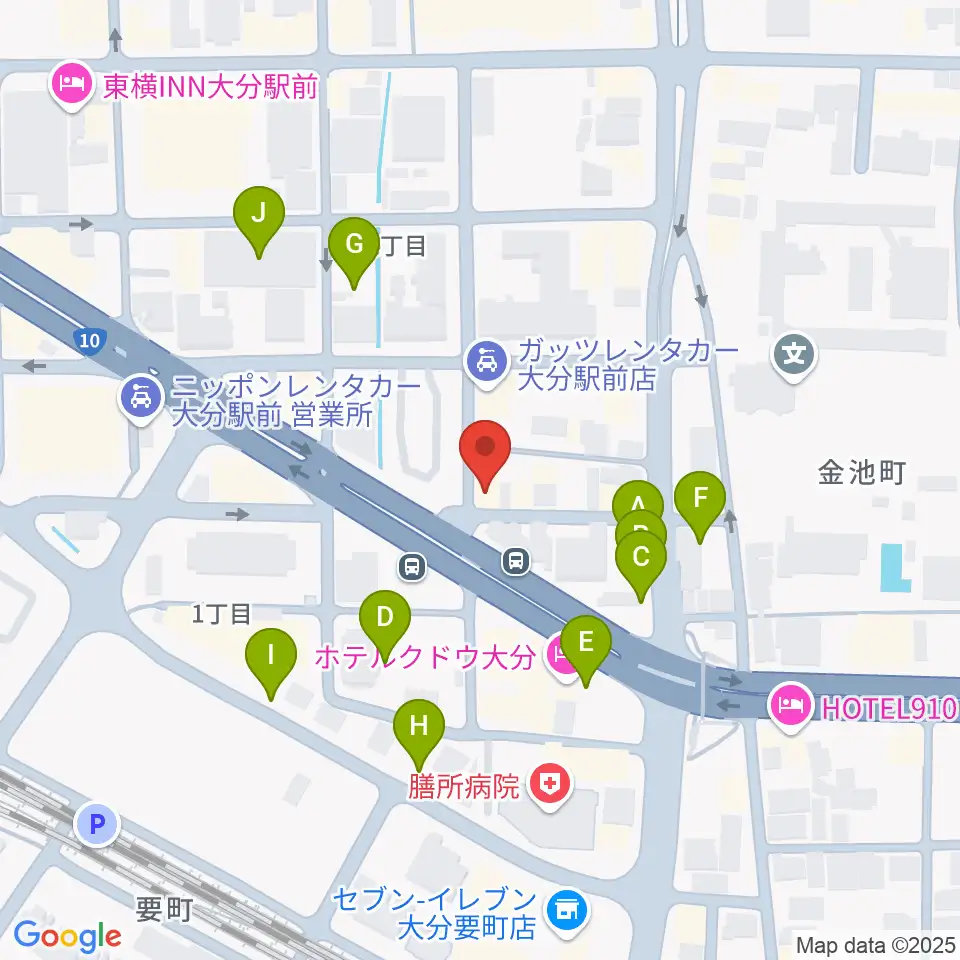 大分DRUM Be-0周辺の駐車場・コインパーキング一覧地図