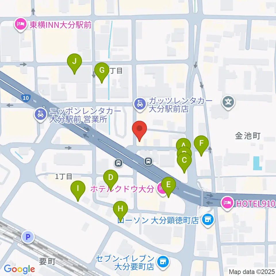 大分DRUM Be-0周辺の駐車場・コインパーキング一覧地図