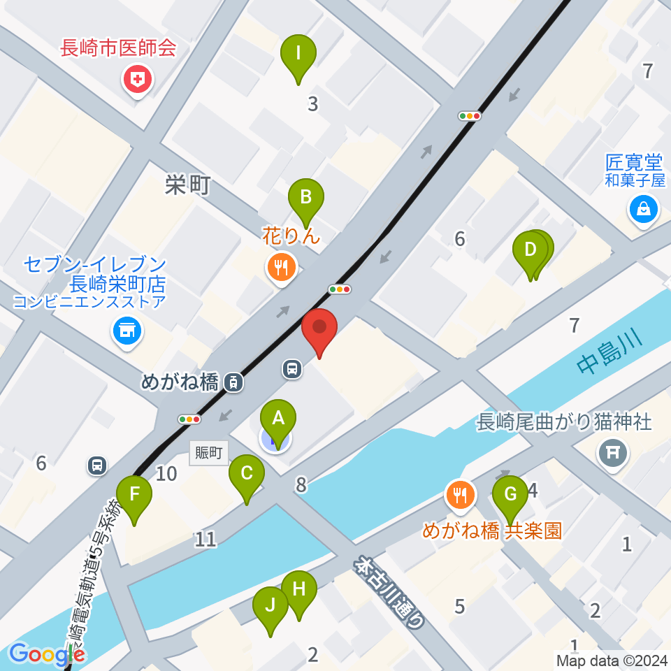 長崎DRUM Be-7周辺の駐車場・コインパーキング一覧地図