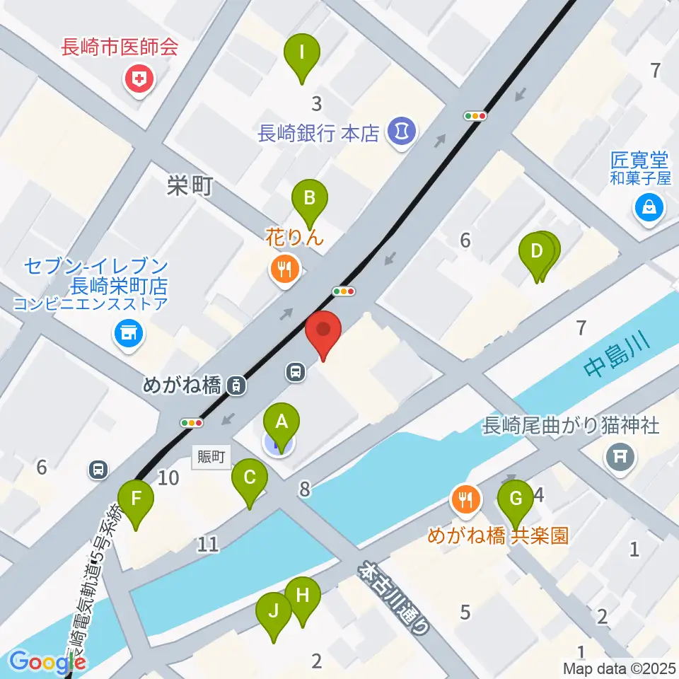 長崎DRUM Be-7周辺の駐車場・コインパーキング一覧地図