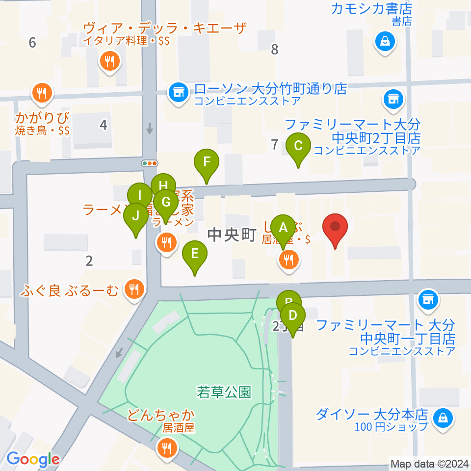 AT HALL周辺の駐車場・コインパーキング一覧地図