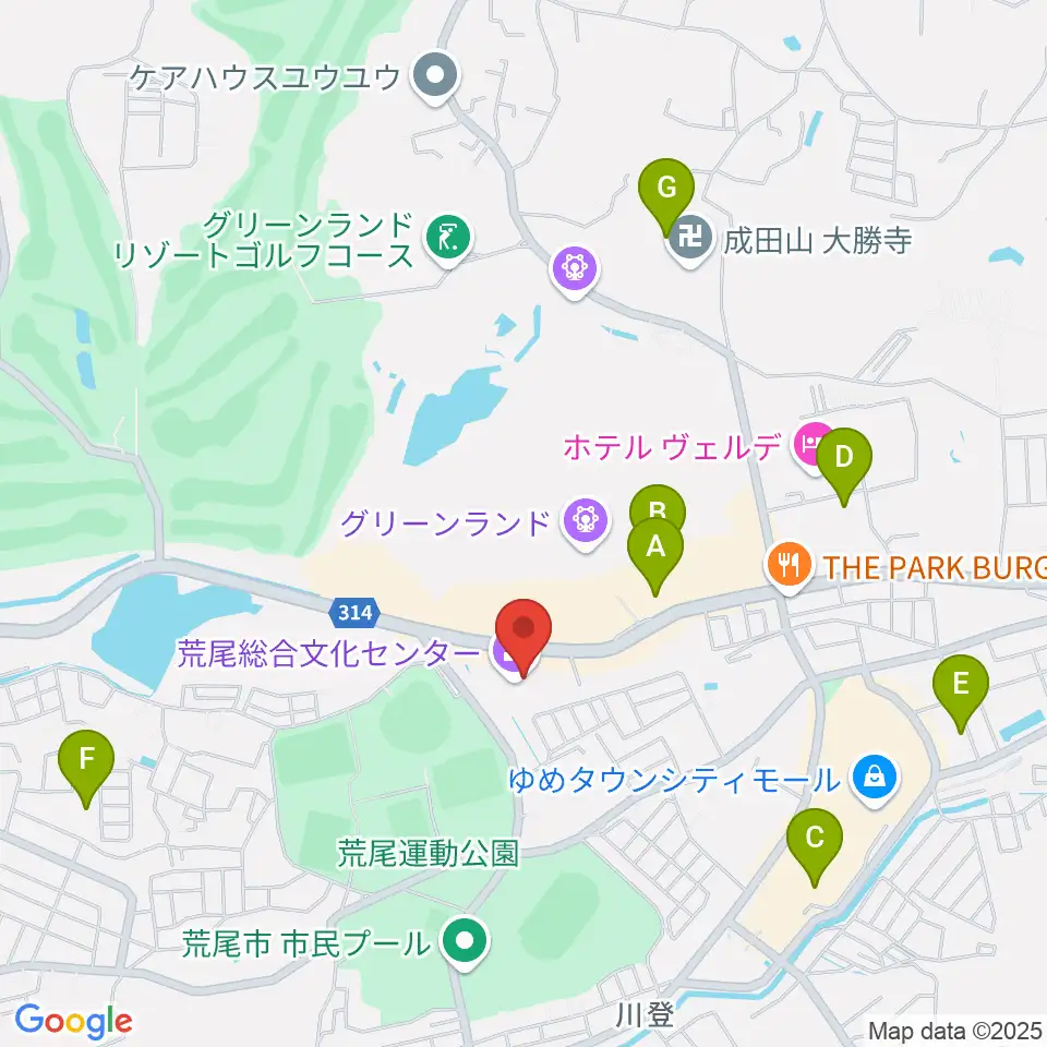 荒尾総合文化センター周辺の駐車場・コインパーキング一覧地図