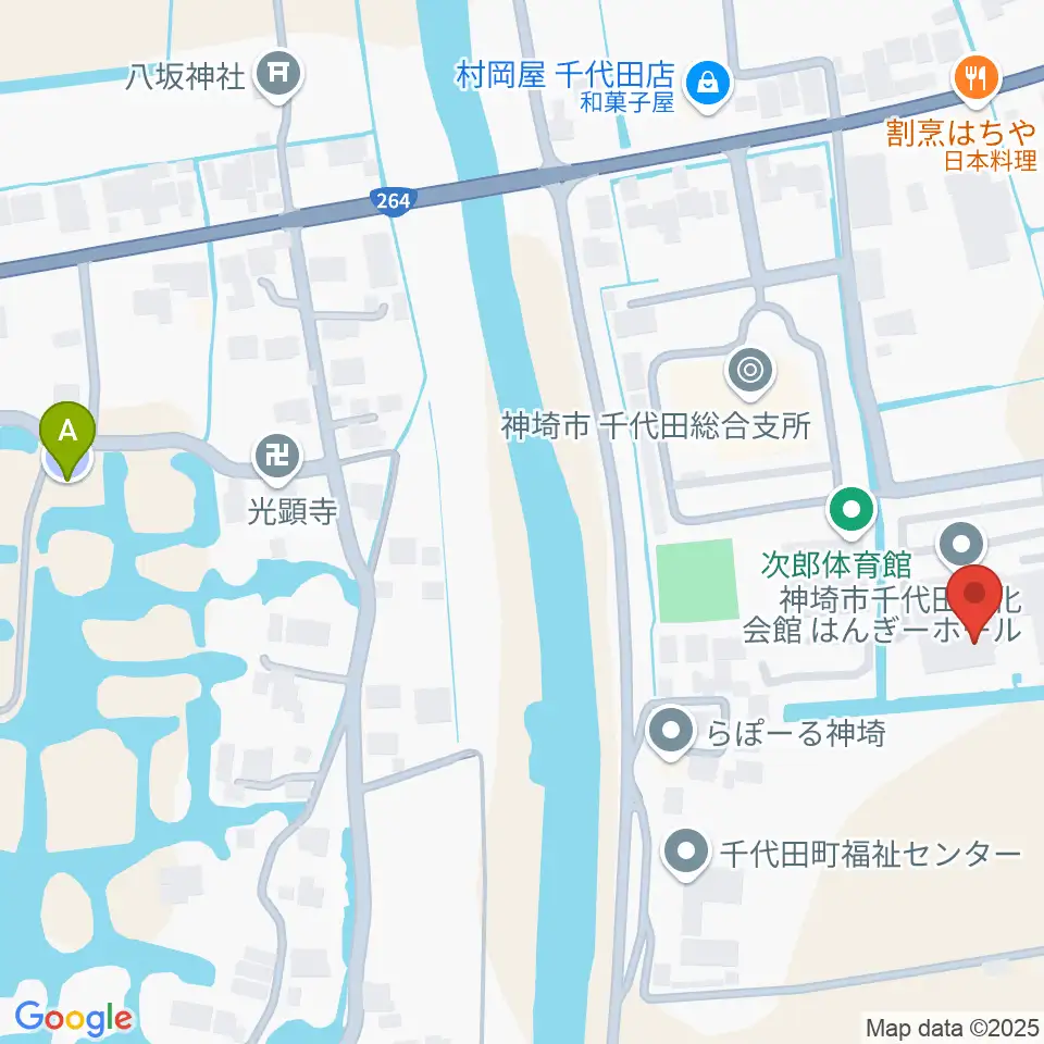 神埼市千代田文化会館 はんぎーホール周辺の駐車場・コインパーキング一覧地図