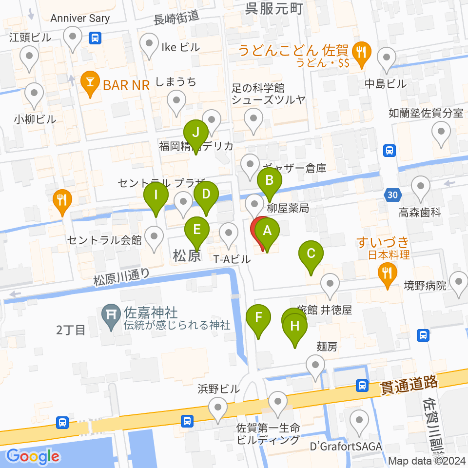 佐賀RAG・G周辺の駐車場・コインパーキング一覧地図