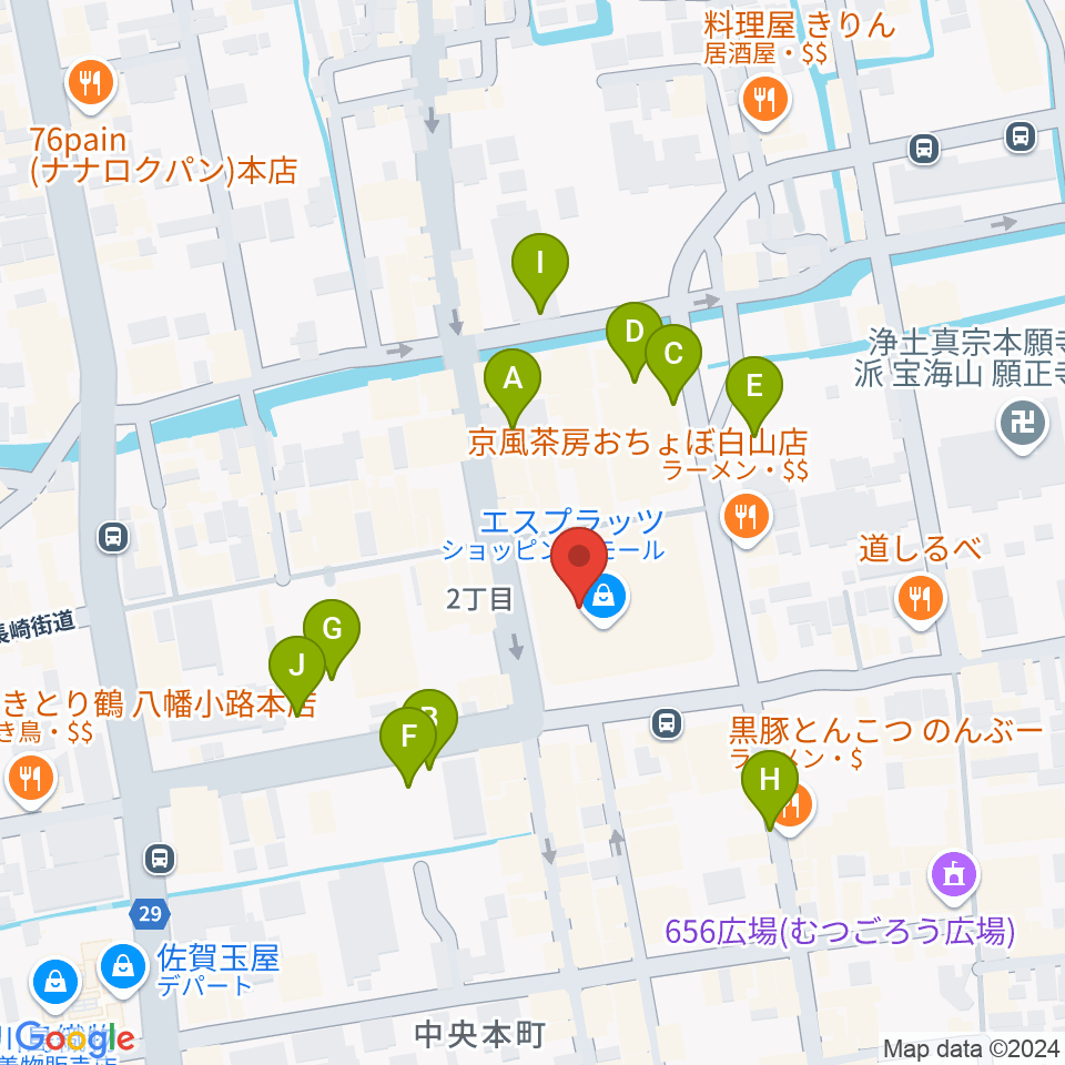 佐賀市文化交流プラザ交流センター周辺の駐車場・コインパーキング一覧地図