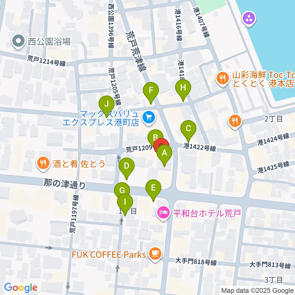 福岡PEACE周辺の駐車場・コインパーキング一覧地図