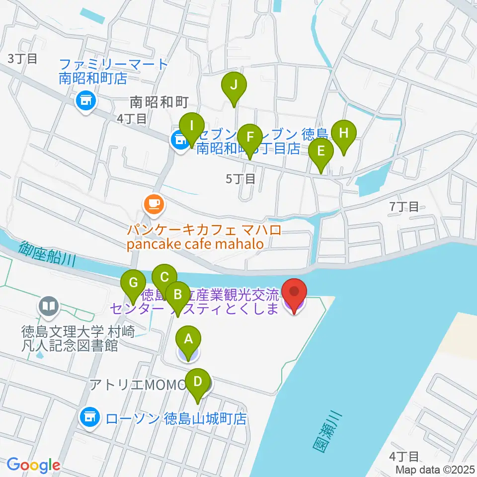アスティとくしま周辺の駐車場・コインパーキング一覧地図