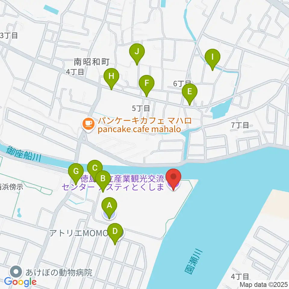 アスティとくしま周辺の駐車場・コインパーキング一覧地図