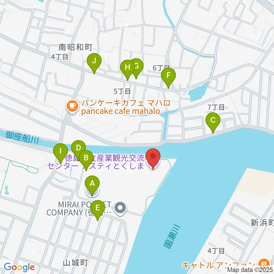 アスティとくしま周辺の駐車場・コインパーキング一覧地図
