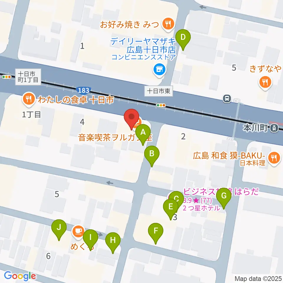 音楽喫茶ヲルガン座周辺の駐車場・コインパーキング一覧地図