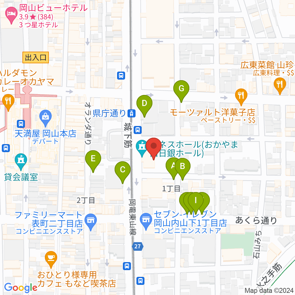 ルネスホール周辺の駐車場・コインパーキング一覧地図