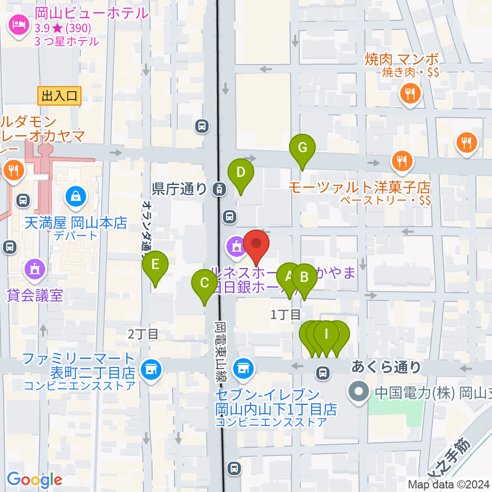 ルネスホール周辺の駐車場・コインパーキング一覧地図