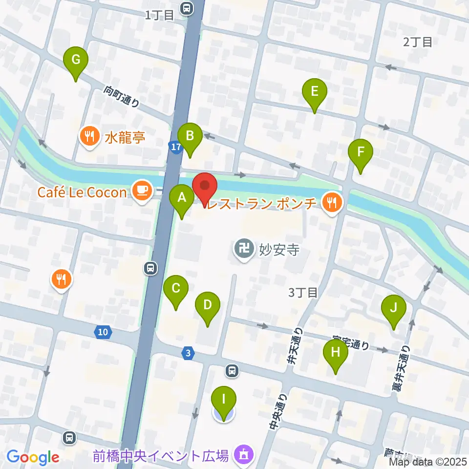 シューベルトサロン前橋周辺の駐車場・コインパーキング一覧地図