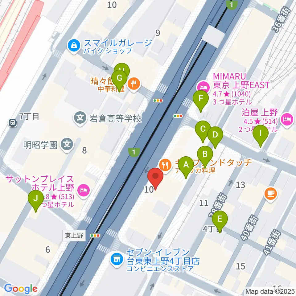スタジオアンサンブル周辺の駐車場・コインパーキング一覧地図