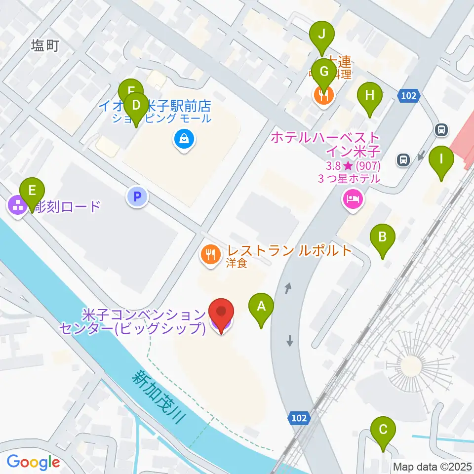 米子コンベンションセンター BiG SHiP周辺の駐車場・コインパーキング一覧地図