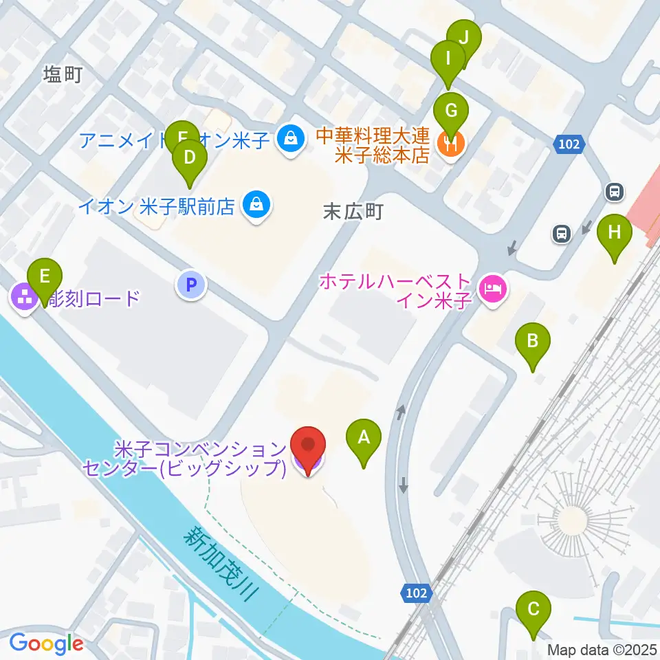 米子コンベンションセンター BiG SHiP周辺の駐車場・コインパーキング一覧地図