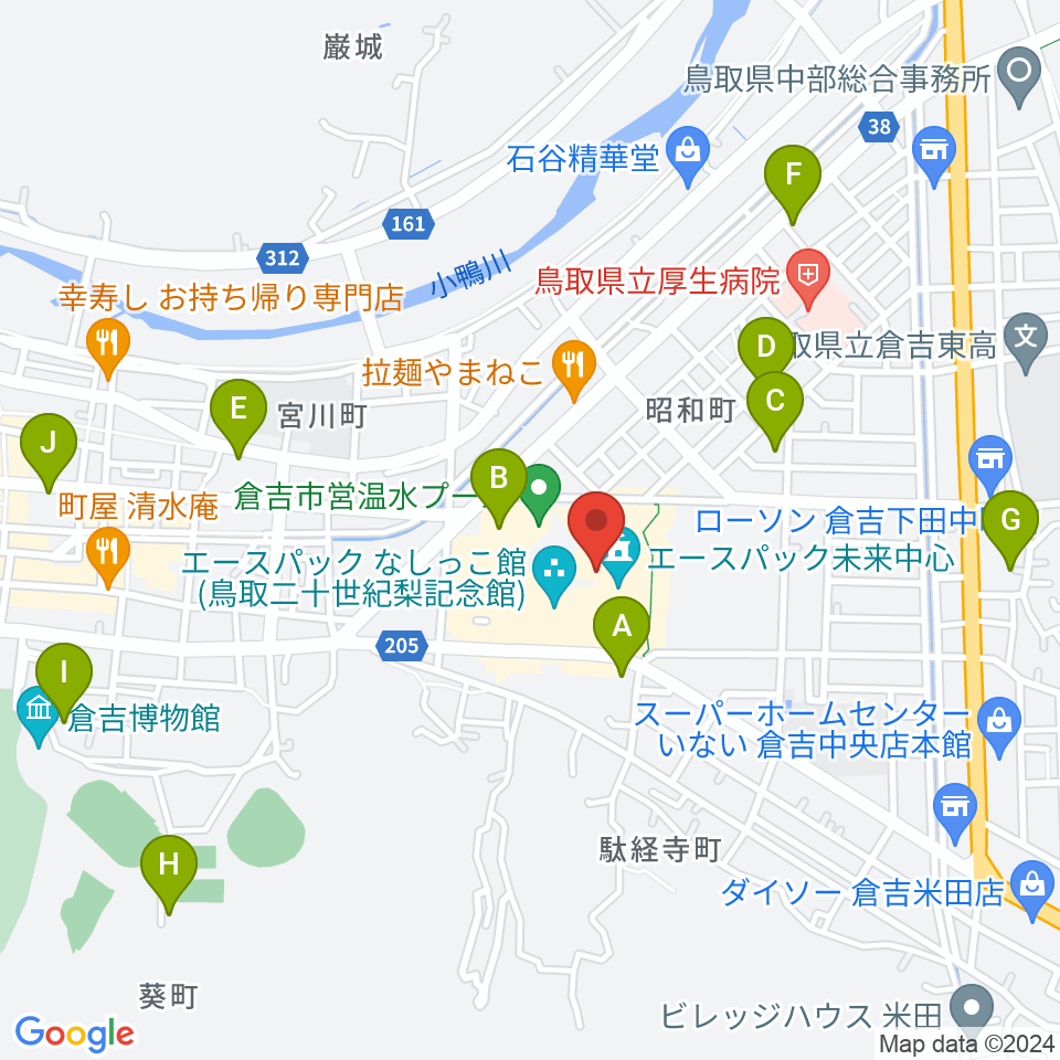 エースパック未来中心周辺の駐車場・コインパーキング一覧地図