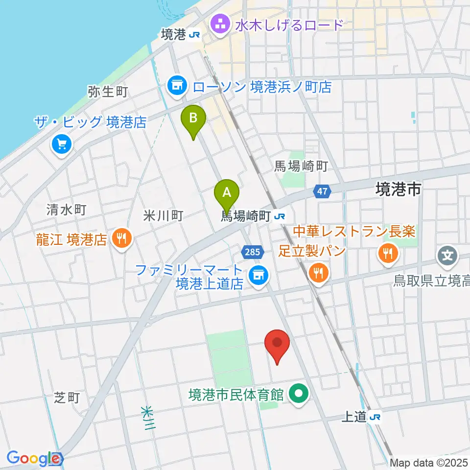 境港市文化ホール周辺の駐車場・コインパーキング一覧地図