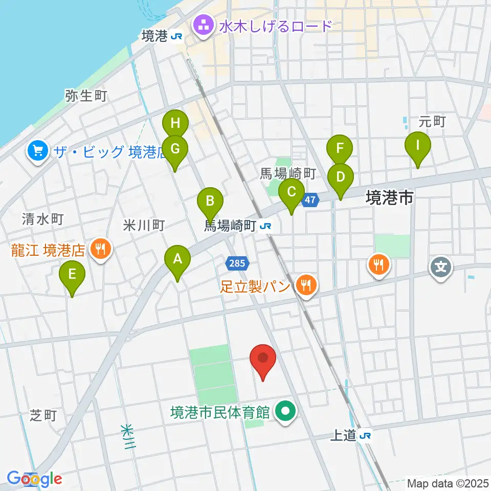 境港市文化ホール周辺の駐車場・コインパーキング一覧地図