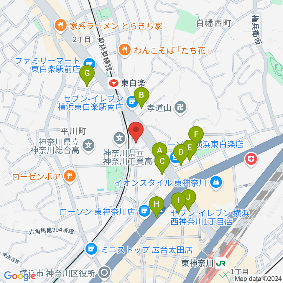 セントラル楽器周辺の駐車場・コインパーキング一覧地図