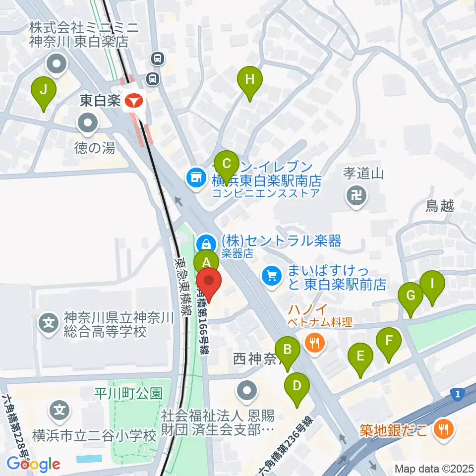 セントラル楽器周辺の駐車場・コインパーキング一覧地図