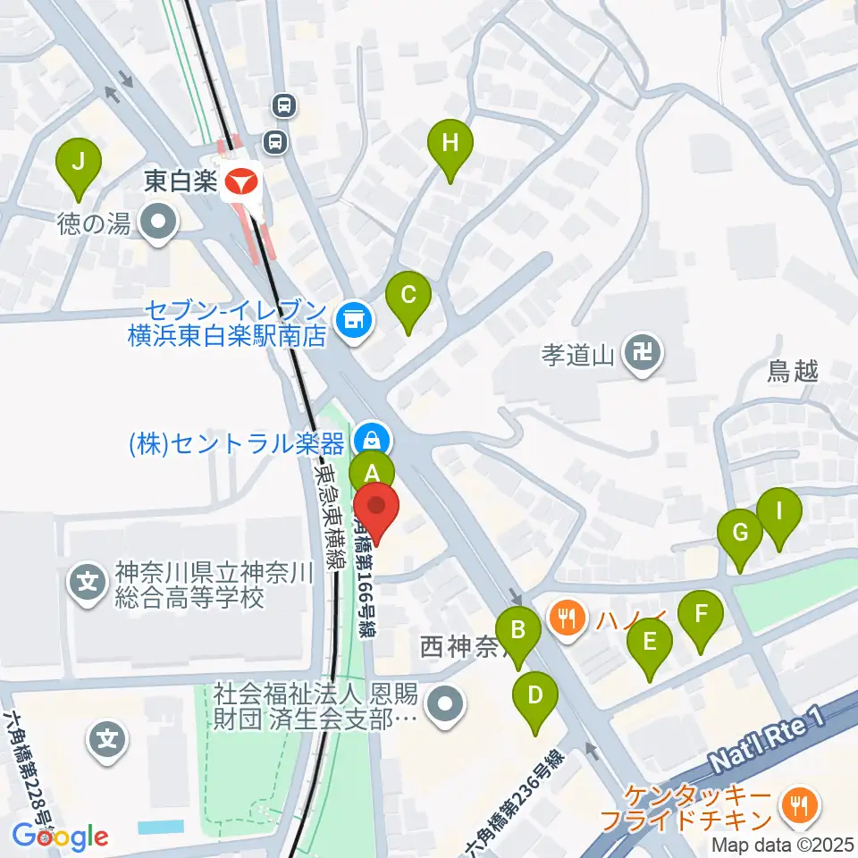セントラル楽器周辺の駐車場・コインパーキング一覧地図