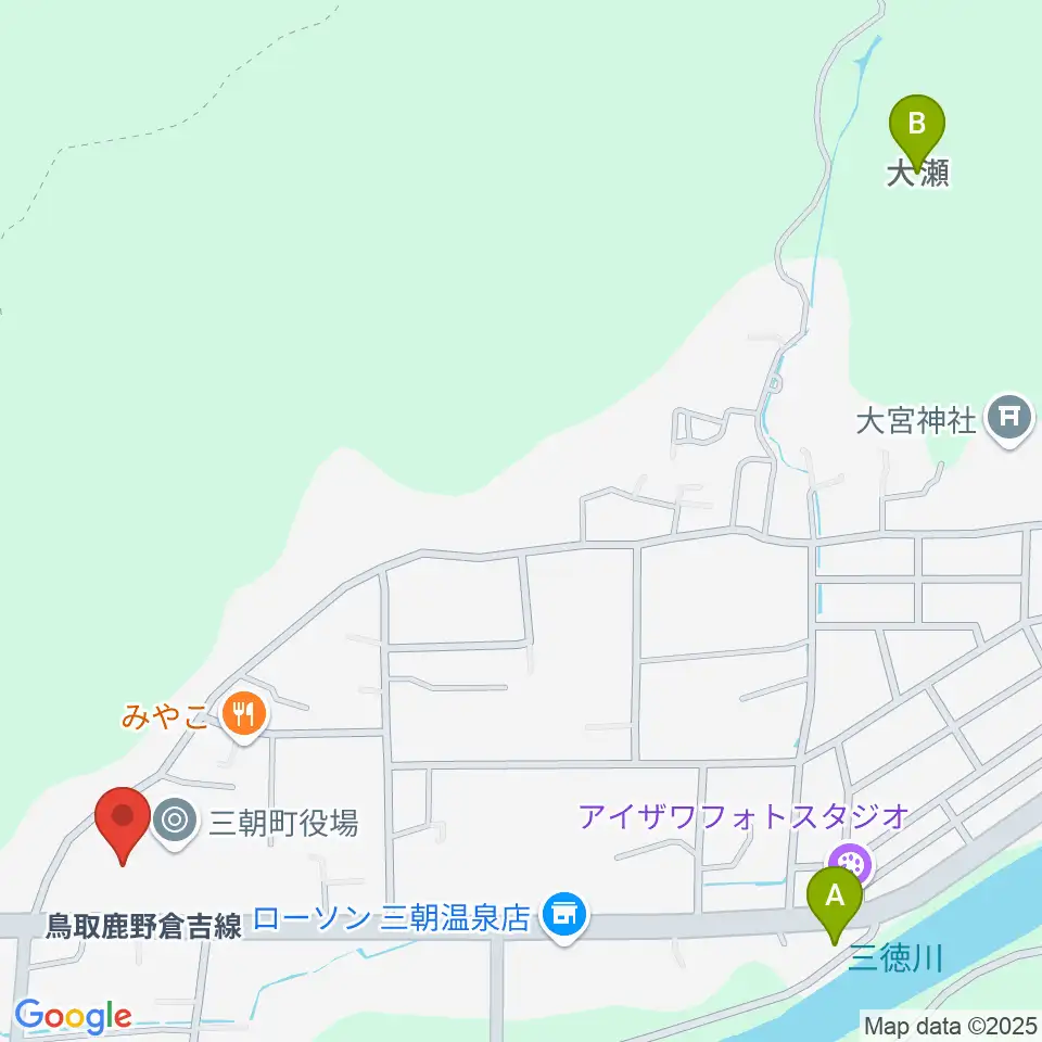 三朝町総合文化ホール周辺の駐車場・コインパーキング一覧地図