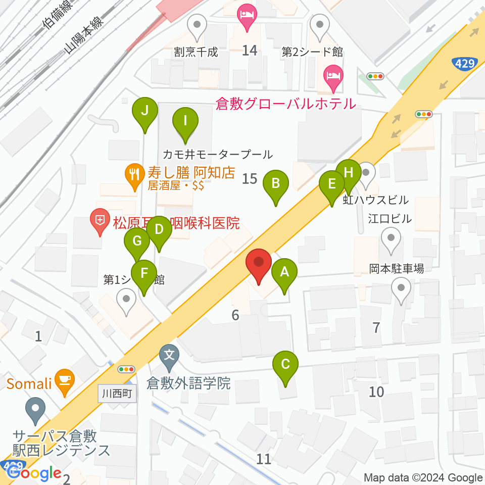 ライブハウス無限舎周辺の駐車場・コインパーキング一覧地図