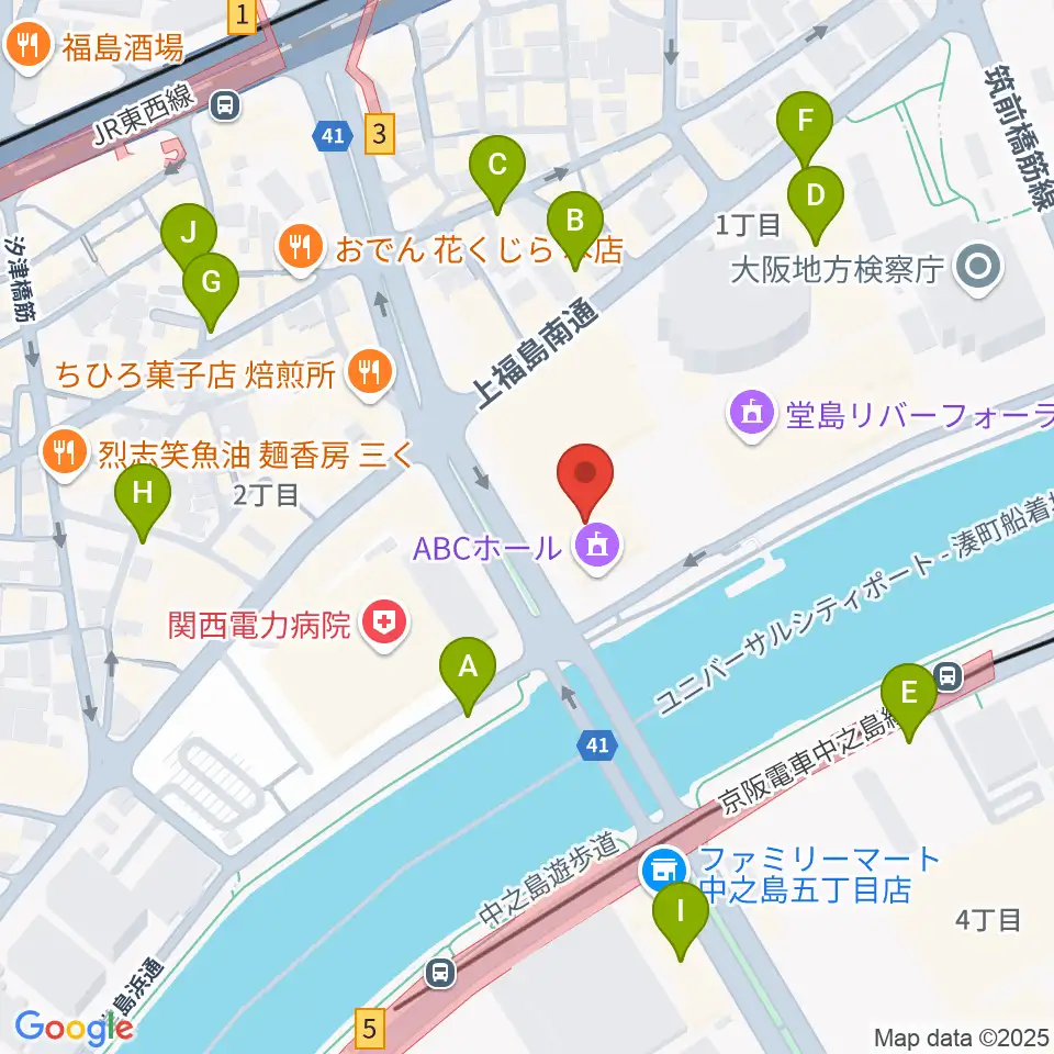 ABCホール周辺の駐車場・コインパーキング一覧地図