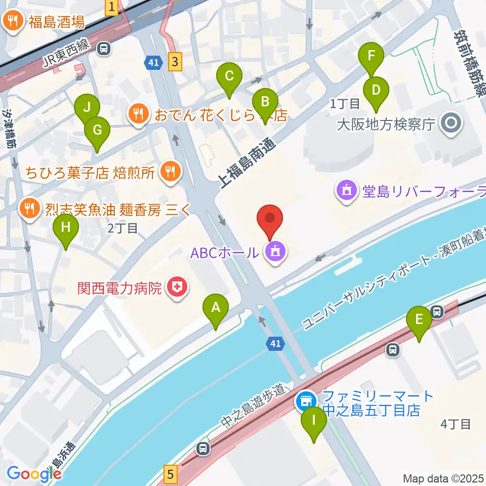 ABCホール周辺の駐車場・コインパーキング一覧地図