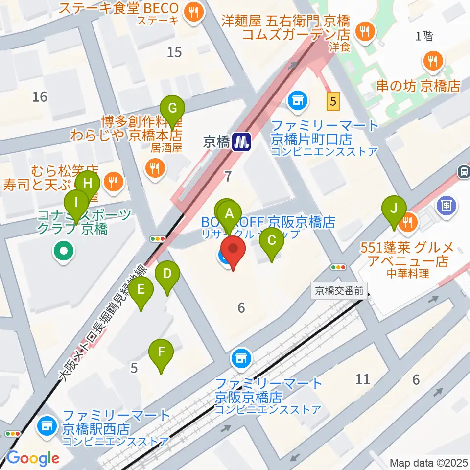 羅い舞座 京橋劇場周辺の駐車場・コインパーキング一覧地図