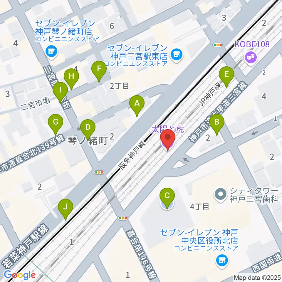太陽と虎周辺の駐車場・コインパーキング一覧地図