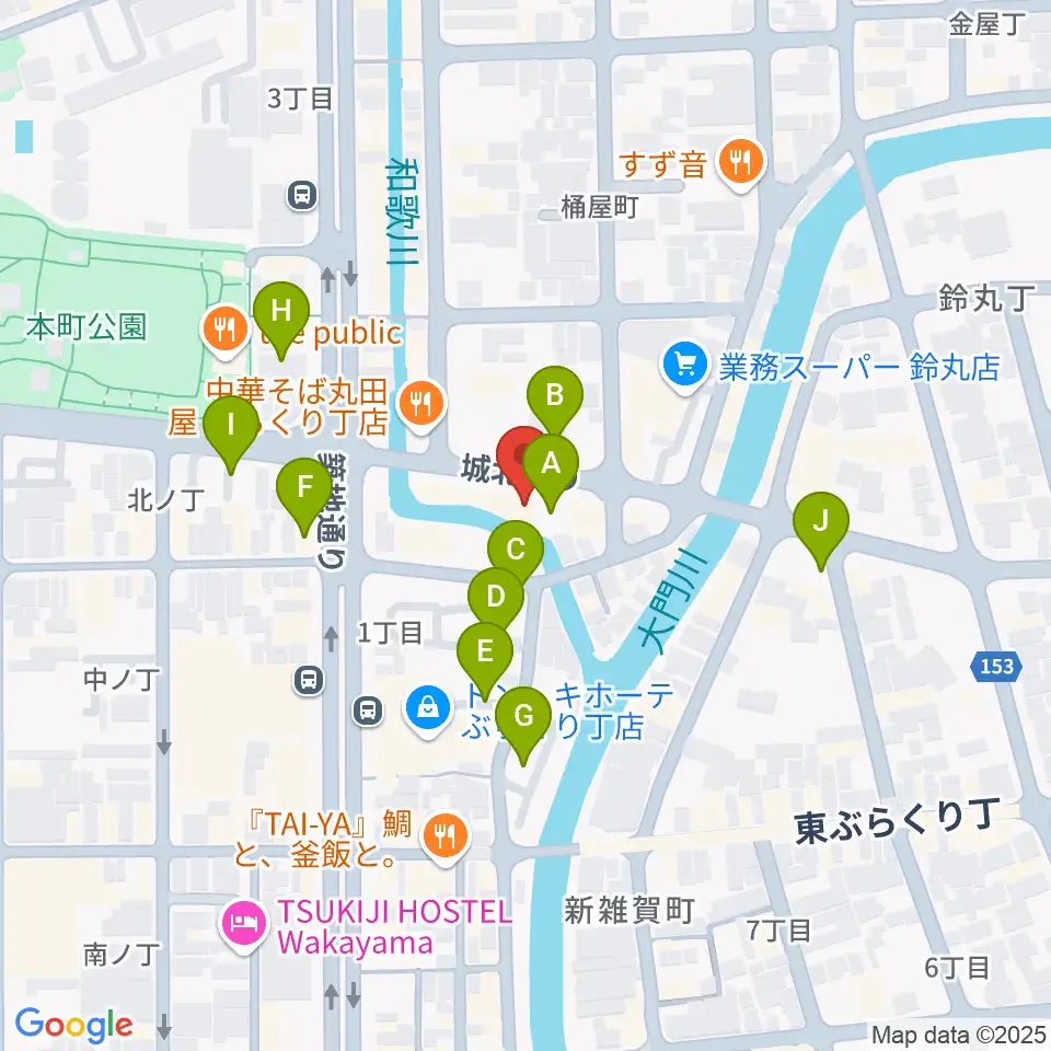和歌山オールドタイム周辺の駐車場・コインパーキング一覧地図