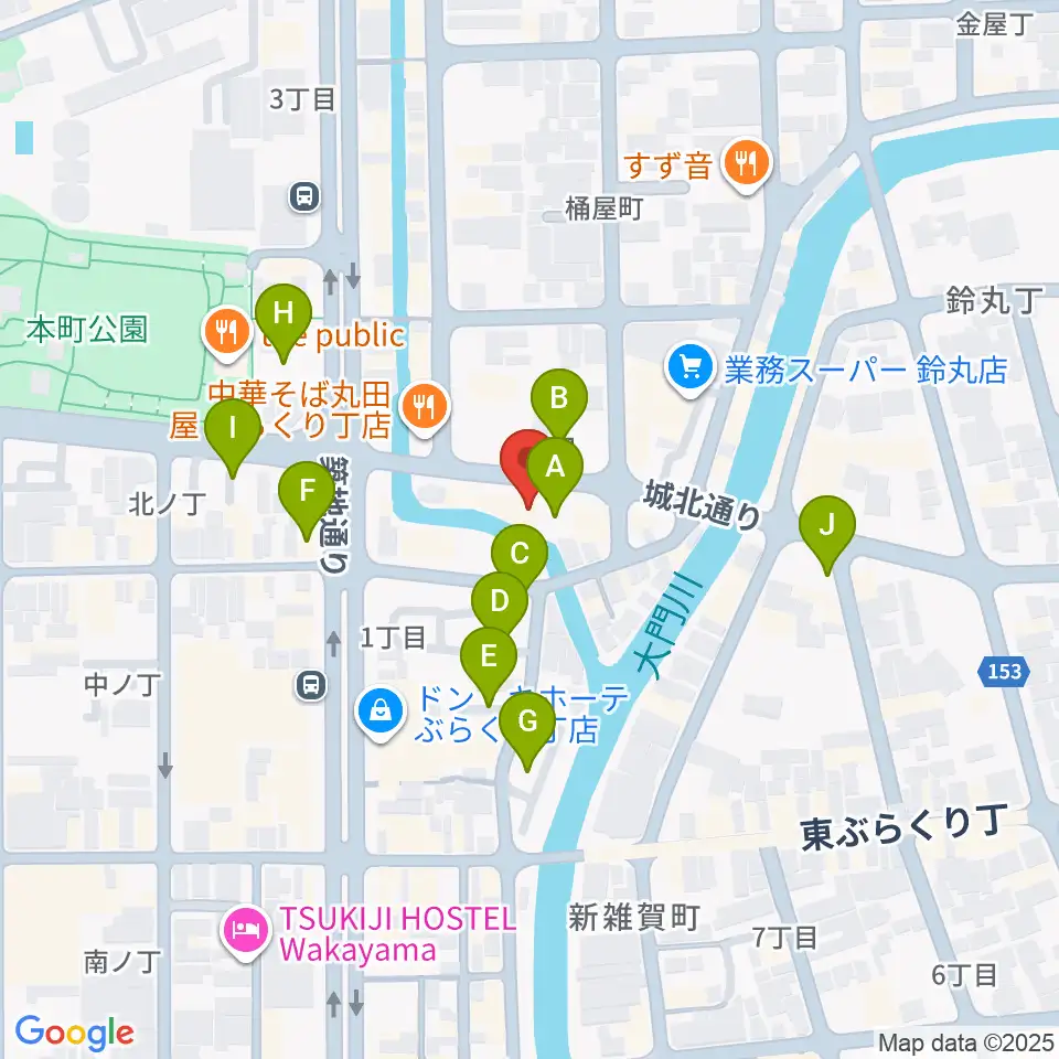 和歌山オールドタイム周辺の駐車場・コインパーキング一覧地図