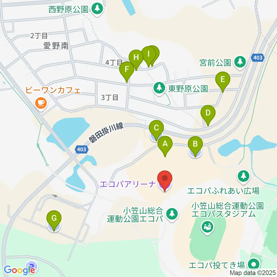 静岡エコパアリーナ周辺の駐車場・コインパーキング一覧地図
