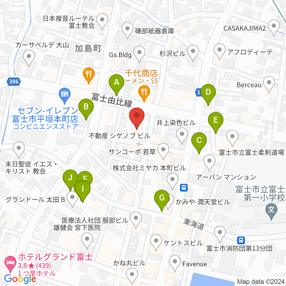富士アニマルネスト周辺の駐車場・コインパーキング一覧地図