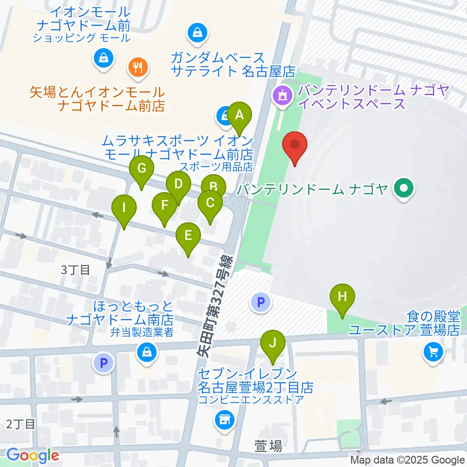 バンテリンドーム ナゴヤ周辺の駐車場・コインパーキング一覧地図