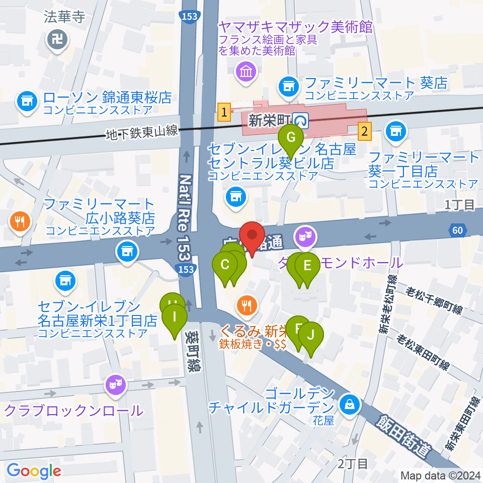 新栄OTIS'周辺の駐車場・コインパーキング一覧地図