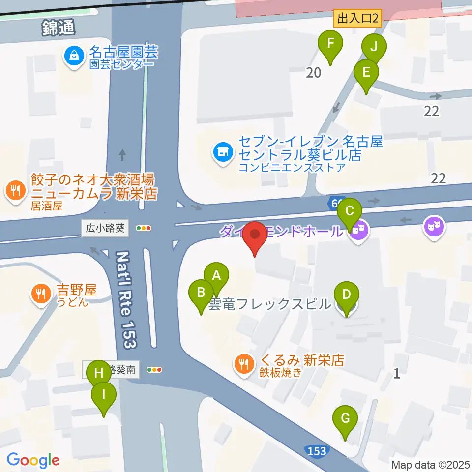 新栄OTIS'周辺の駐車場・コインパーキング一覧地図