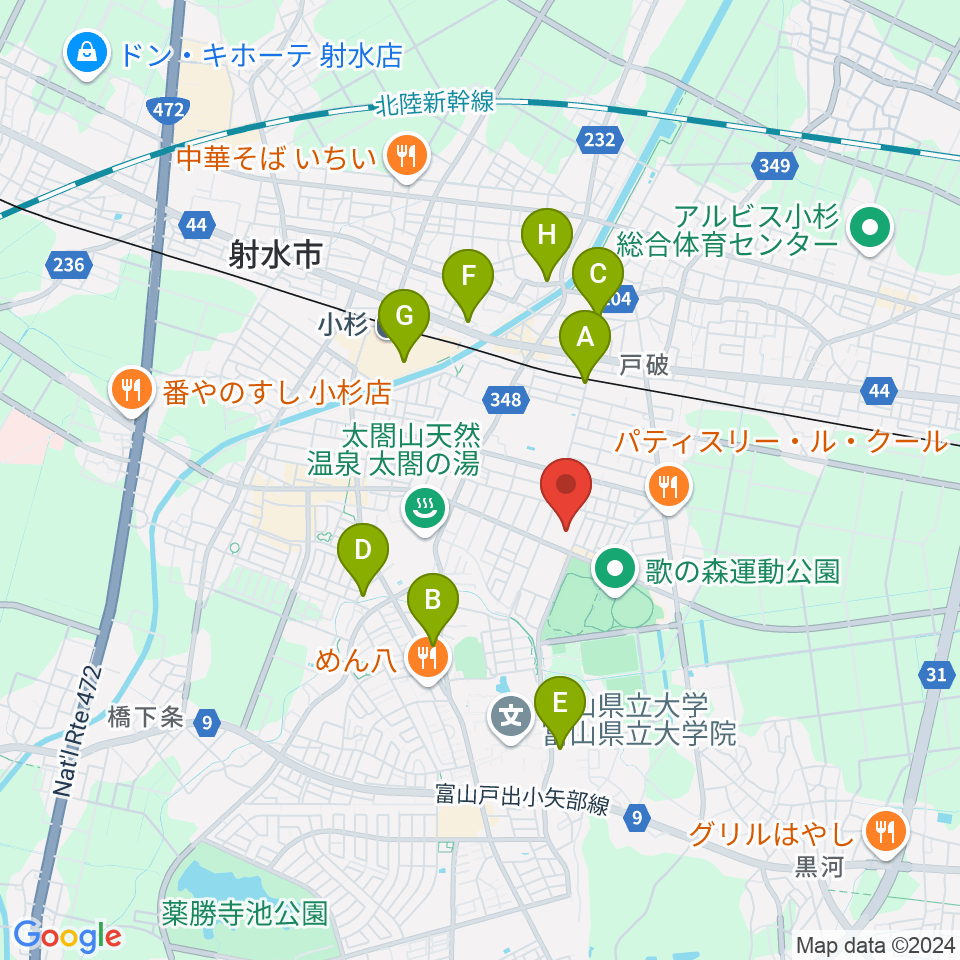 アイザック小杉文化ホール ラポール周辺の駐車場・コインパーキング一覧地図