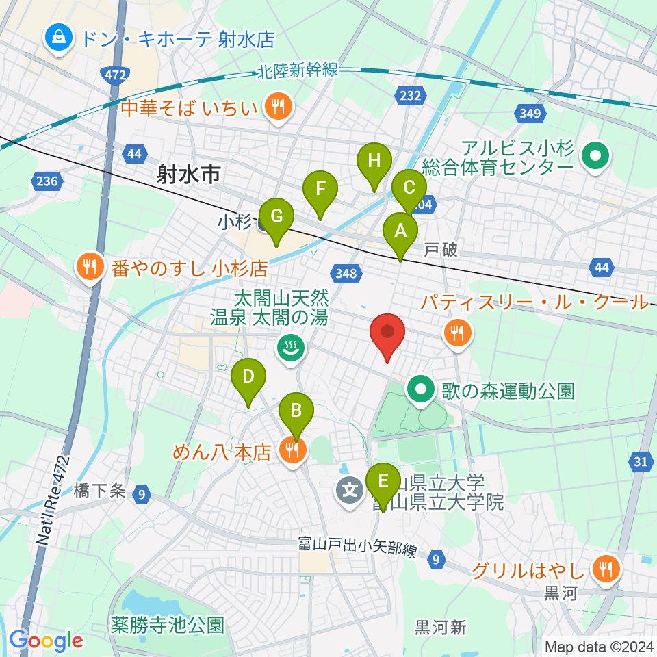 アイザック小杉文化ホール ラポール周辺の駐車場・コインパーキング一覧地図