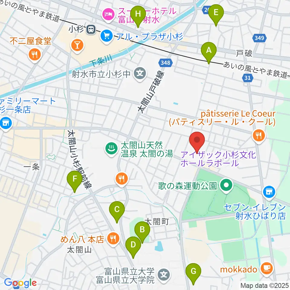 アイザック小杉文化ホール ラポール周辺の駐車場・コインパーキング一覧地図