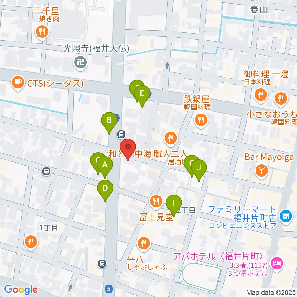 福井JUNK FAB周辺の駐車場・コインパーキング一覧地図
