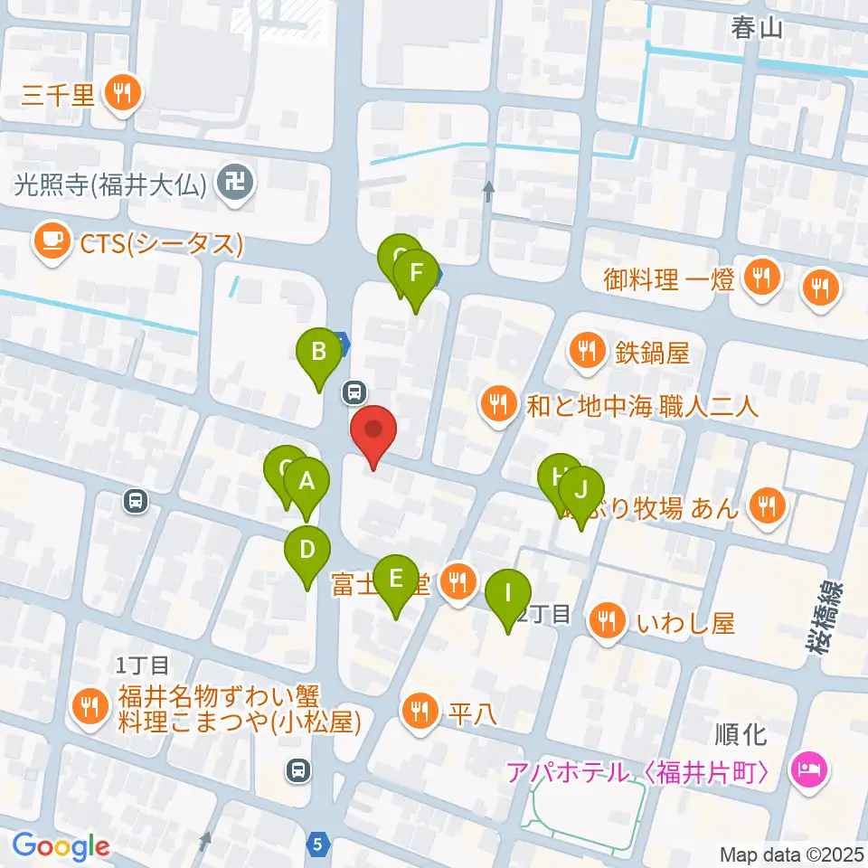 福井JUNK FAB周辺の駐車場・コインパーキング一覧地図