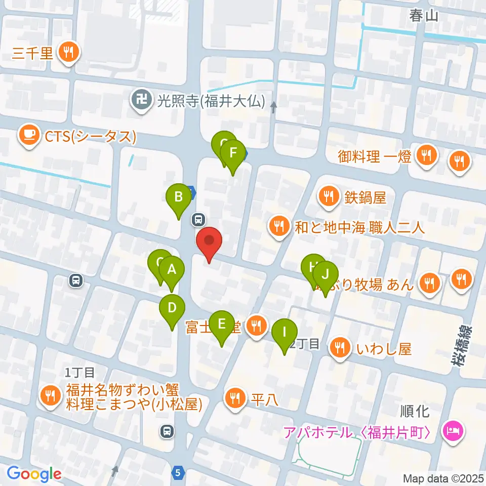 福井JUNK FAB周辺の駐車場・コインパーキング一覧地図
